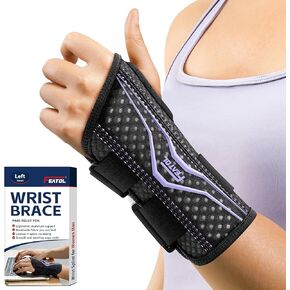 FEATOL Wrist Brace with Ergonomic Wrist Splint Right Hand, Breathable Hand Support for Women and Men, Pain Relief for Carpal Tunnel, Tendonitis & Daily Work, Medium in Kuwait