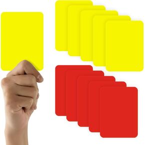 10pcs Soccer Referee Card Set – Red & Yellow Warning Cards for Football Matches, Professional PVC Referee Cards for Sports Competition, Durable and Portable Soccer Referee Accessories in Kuwait