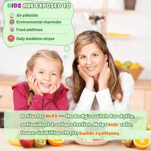 Liposomal Sulforaphane Gummies from Organic Broccoli Sprouts with Superfood, Beta Glucans, Myrosinase, White Mustard For Kids 4+ & Adults Immune, Cell Health, Antioxidants, Vegan, Sugar Free, 120cts in Saudi Arabia