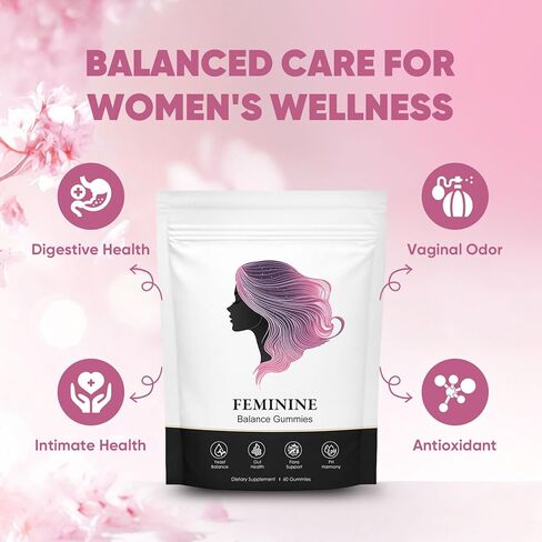 Feminine Balance Gummies for Women, Pineapple Gummies for Women pH, Women’s Health Probiotics - pH Balance, Healthy Odor, Flora, Vaginal & Gut Health, Immune Support (1) in Kuwait