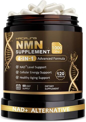 NMN Supplement, 4-in-1 Liposomal NMN 1000mg with Resveratrol, TMG & Quercetin, Supports Cellular Energy & NAD+ Level, NMNH Alternative ＆ NAD+ Supplement Precursor for Men & Women in Saudi Arabia
