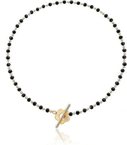 Imitation Pearl Small Flower Choker Necklace for Women Dainty Black Bead OT Clap Statement Necklace Simple Daily Party Prom Jewelry in Saudi Arabia