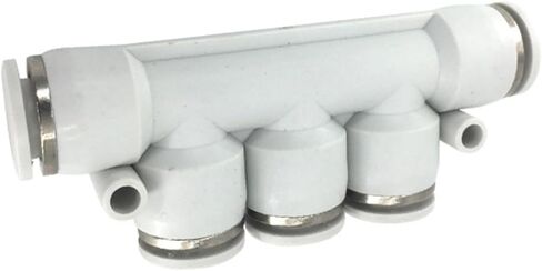 White PW Air Pipe Connector Pneumatic Plastic Quick Plugs PK4 PK6 PK8 Five-way Outer Diameter PK10 PK12 2Pcs(WhitePW4) in Saudi Arabia