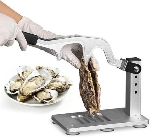 Upgraded Oyster Shucker Machine with Adjustable Heavy-Duty Narrow Blade Design, All-Metal High-Strength Mechanical Steel Oyster Clam Opener Tool Set for Seafood Restaurants and Home Kitchens in Kuwait