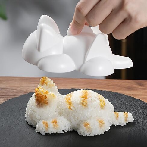 Cute Cat Shape Onigiri Mold Sushi Maker - Food Safe Plastic Sushi Rice Mold for Kids, Perfect for Rice Balls, Musubi Press & Nigiri Sushi Making (1 piece) in Saudi Arabia