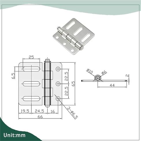 Asymmetric Perforated 304 Stainless Steel Door Hinge 1Pcs in Saudi Arabia