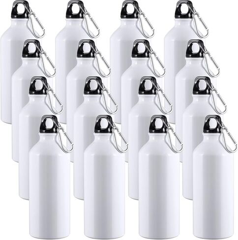 CHENGU 16 Pack Aluminum Water Bottles 20 Oz Blank Reusable Water Bottles Lightweight Aluminum Gym Travel Bottle Leak Proof Team Customized Bottles for Bike Bicycle Camping in Saudi Arabia