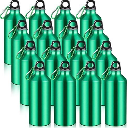 CHENGU 16 Pack Aluminum Water Bottles 20 Oz Blank Reusable Water Bottles Lightweight Aluminum Gym Travel Bottle Leak Proof Team Customized Bottles for Bike Bicycle Camping in Saudi Arabia