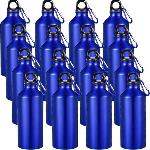 CHENGU 16 Pack Aluminum Water Bottles 20 Oz Blank Reusable Water Bottles Lightweight Aluminum Gym Travel Bottle Leak Proof Team Customized Bottles for Bike Bicycle Camping in Saudi Arabia