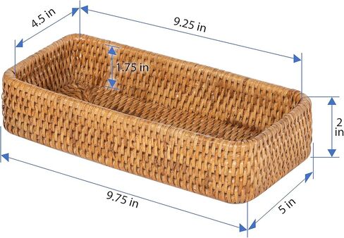 KOUBOO - صينية تزيين وطاولة حمام من La Jolla Rattan، باللون الأبيض in Kuwait
