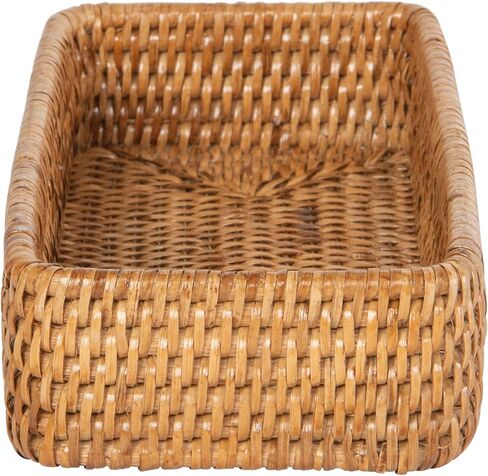 KOUBOO - صينية تزيين وطاولة حمام من La Jolla Rattan، باللون الأبيض in Kuwait