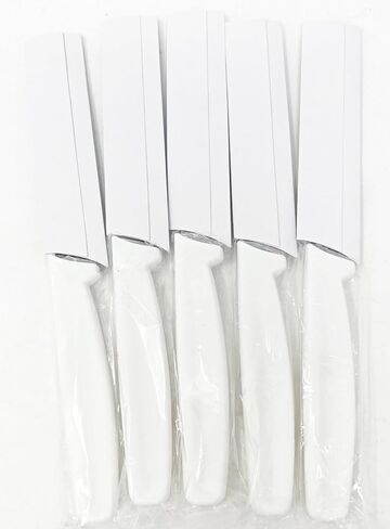 5 Pack - 4" Commercial Kitchen Paring Knives - White Handles, Razor Sharp in Saudi Arabia