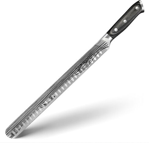 سكين نحت التقطيع من YFWOOD، سكين صدر 12 بوصة لتقطيع اللحوم، الشواء، تركيا - سكاكين تقطيع حادة من الفولاذ المقاوم للصدأ عالية الكربون، تانغ كامل، مقبض مريح، سكاكين الشيف الاحترافية in Kuwait