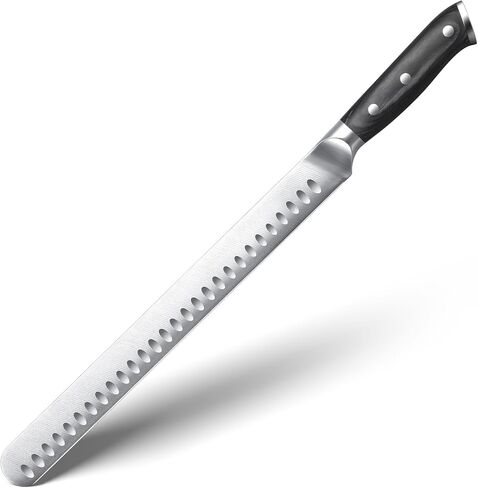 YFWOOD Slicing Carving Knife, 12 inch Brisket Knife for Meat Cutting, BBQ, Turkey – Razor Sharp High Carbon Stainless Steel Slicing Knives, Full Tang, Ergonomic Handle, Professional Chef's Knives in Saudi Arabia