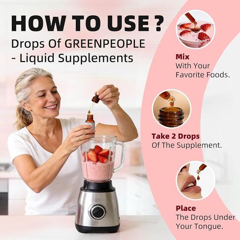 غرين بيبول مستخلص الزعفران - 24 في 1 88.5 ملغ من مستخلص الزعفران مع أشواغاندا، والكوهوش الأسود وعرف الأسد للمزاج والتركيز، وتخفيف التوتر، وتقليل الكورتيزول، وانقطاع الطمث - نباتي 2 أونصة سائلة in Kuwait