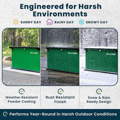 Alpine Bear Proof Garbage Can – IGBC Certified 197 Gallon Commercial Bear Resistant Outdoor Trash Can with Locking Lid, Heavy Duty Steel Build for Wildlife Control in Parks & Campgrounds in Saudi Arabia