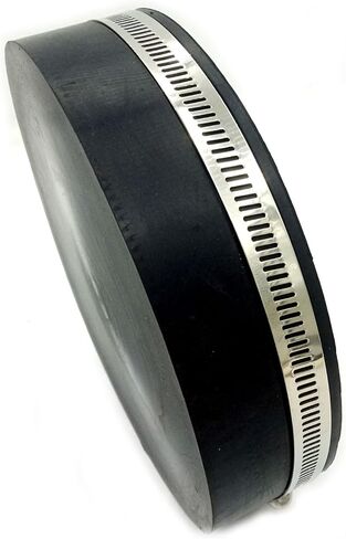 QC-106 6-in. Qwik Cap Flexible PVC Pipe Cap Black Stainless Steel Clamps in Saudi Arabia