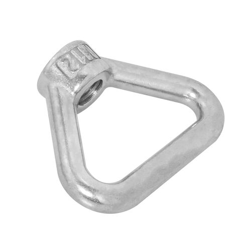 3PCS 304 Stainless Steel Eye Bolts with M12 Nuts Triangular Thread Nuts Silver for Marine Equipment Installation Mechanical Assembly and Pipeline Fixing in Saudi Arabia