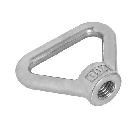 3PCS 304 Stainless Steel Eye Bolts with M12 Nuts Triangular Thread Nuts Silver for Marine Equipment Installation Mechanical Assembly and Pipeline Fixing in Saudi Arabia