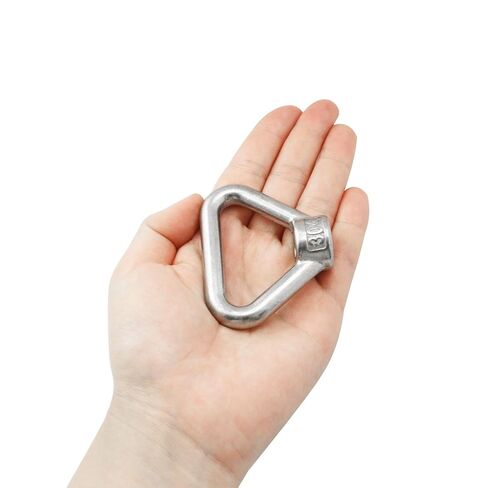 3PCS 304 Stainless Steel Eye Bolts with M12 Nuts Triangular Thread Nuts Silver for Marine Equipment Installation Mechanical Assembly and Pipeline Fixing in Saudi Arabia