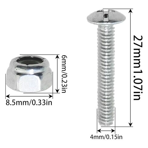 Heyous 10 Sets Table Football Nut and Stabilising Nut Metal Fastening Tool Gaming Table Hardware Accessories in Saudi Arabia
