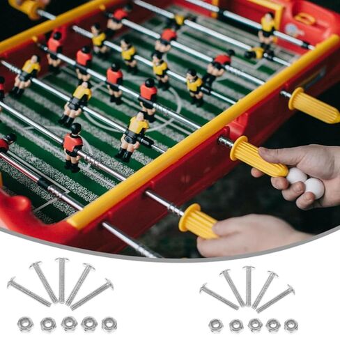 Heyous 10 Sets Table Football Nut and Stabilising Nut Metal Fastening Tool Gaming Table Hardware Accessories in Saudi Arabia