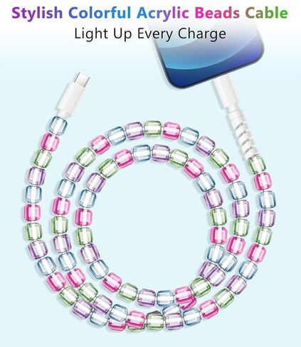 Atesson لشاحن iPhone Charger Cord 3.3ft Cable Charger Charger من أجل iPhone 14/13/12/11 Pro Max 60W شحن سريع USB كابل لـ iPad 9/8/7th Girly Cute Car Association for Women Girls in Kuwait