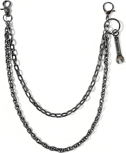 Wallet Chain - Layered Cross Pants Chain Belt Jeans Pocket Chains Hip Hop Punk Trousers Biker Chains Goth Clothing Accessories for Men Women in Saudi Arabia