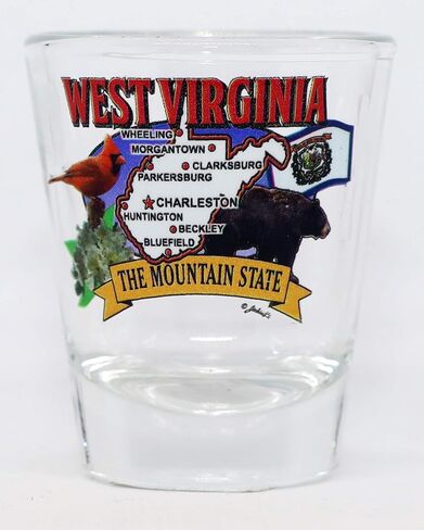 World By Shotglass West Virginia State Elements Map Shot Glass in Saudi Arabia