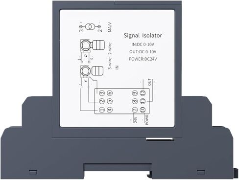 Magnetoelectric Isolation Analog Signal Isolator 0-20mA 4-20mA 0-5V 1-5V 0-10V 0-75mV 1 in 2 Out Galvanic Signal Transmitter(2 in 2 Out,0-10V Input_4-20MA Output_DC24V) in Saudi Arabia