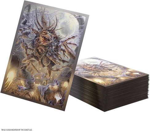 Gamegenic Magic: The Gathering Lorwyn Eclipsed Premium Art Sleeves - Auntie Ool, Cursewretch Design, 105 Textured Matte Sleeves, Smooth Shuffle & Card Protection, Full-Color, Acid-Free, PVC-Free in Saudi Arabia