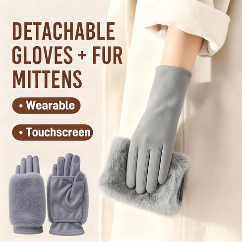 Touchscreen Winter Gloves for Women: Thermal Warm Windproof Gloves for Driving, Commuting & Outdoor Cold Weather in Saudi Arabia