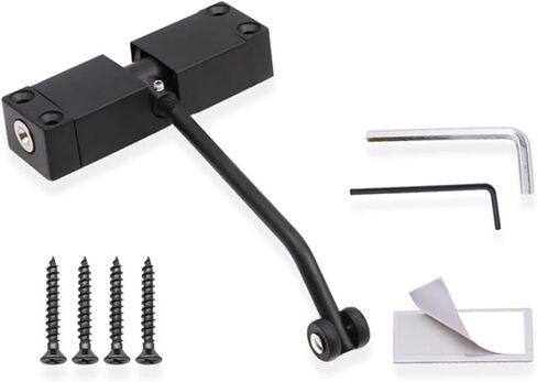 Automatic Aluminum Alloy Metal Spring Door Closer(Black) in Saudi Arabia