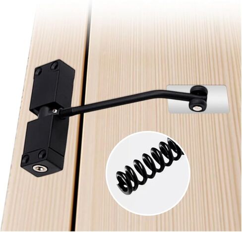 Automatic Aluminum Alloy Metal Spring Door Closer(Black) in Saudi Arabia