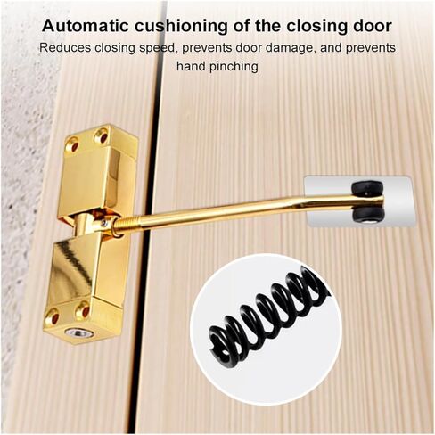 Automatic Aluminum Alloy Metal Spring Door Closer(Black) in Saudi Arabia