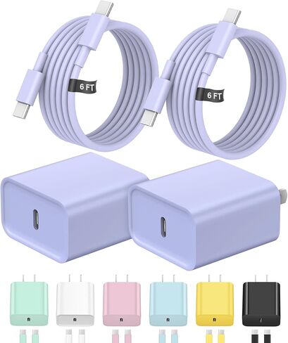 Charger for iPhone 17 16 Charger Fast Charging, [UL Safety Certified] 20W USB C Chargers Block with 10ft Type C to C Cable for iPhone 16/16 Plus/16 Pro/16 Pro Max/iPhone 15/15 Pro/15 Pro Max, 2 Pack in Saudi Arabia