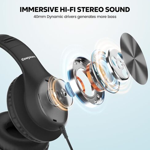 سماعات USB C السلكية ، سماعات USB USB-C فوق الأذن سلكية مع الميكروفون ، التحكم في مستوى الصوت ، صوت استريو HD ، سماعات USB من النوع C القابل للطي للبالغين/المراهقين/iPhone/Chromebook/كمبيوتر محمول/كمبيوتر ، أسود in Kuwait