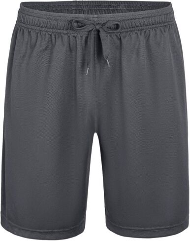 LeeHanTon Mens Athletic Shorts Casual Quick Dry Lightweight Active Gym Shorts Performance Running Sports Shorts Black Dark Grey Blue X-Large in Saudi Arabia
