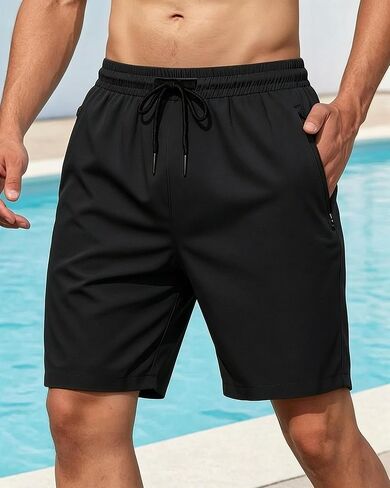 Men's Athletic Shorts with Pockets Lightweight Quick Dry for Running Gym Workout in Saudi Arabia