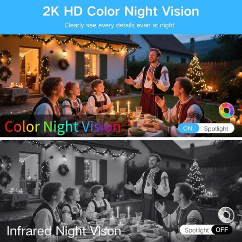 كاميرات أمان الطاقة الشمسية في الهواء الطلق ، 2K PAN/TILT 360 ° عرض كاميرا الأمان المنزلية اللاسلكية شمسية/بطارية مدعومة 2.4G/5.8GHz كاميرات WIFI مع الكشف عن حركة PIR/AI ، الصوت ثنائي الاتجاه ، صفارات الإنذار ، Spotlight ، IP65 in Kuwait