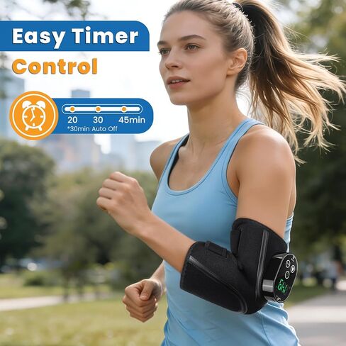 Cordless Elbow Heating Pad for Tendonitis and Tennis Elbow, Elbow Massager for Pain Relief, Rechargeable 5000mAh Battery Heating Pad for Arm, Heated Elbow Brace for Muscle Soreness Joint Pain Relief in Kuwait