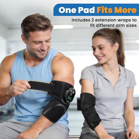 Cordless Elbow Heating Pad for Tendonitis and Tennis Elbow, Elbow Massager for Pain Relief, Rechargeable 5000mAh Battery Heating Pad for Arm, Heated Elbow Brace for Muscle Soreness Joint Pain Relief in Kuwait