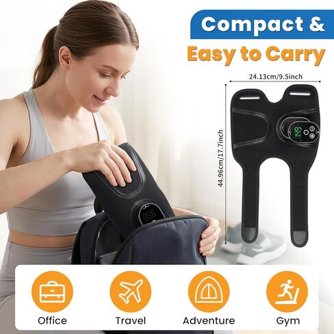 Cordless Elbow Heating Pad for Tendonitis and Tennis Elbow, Elbow Massager for Pain Relief, Rechargeable 5000mAh Battery Heating Pad for Arm, Heated Elbow Brace for Muscle Soreness Joint Pain Relief in Kuwait
