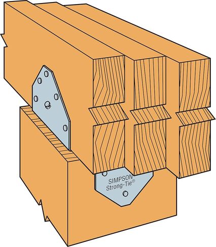 Simpson Strong-Tie BCS2-3/6 BCS Galvanized Post Cap for Triple 2X Beam, 6X Post (Pack of 10) in Saudi Arabia