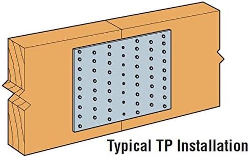 Simpson Strong-Tie 5" L x 1-13/16"W 20 Ga Tie Plate, Steel, Gray, Between Surfaces Mount, Pack of 60 in Saudi Arabia