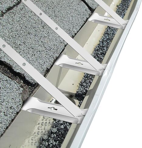 SHENLIU 25 Sets Aluminum Roof Gutter Hangers 5 Inch with Straps, Durable Strong Roof Gutter Support Brackets for Fixing Without Eaves Ideal for Aluminum and Steel Gutters in Saudi Arabia