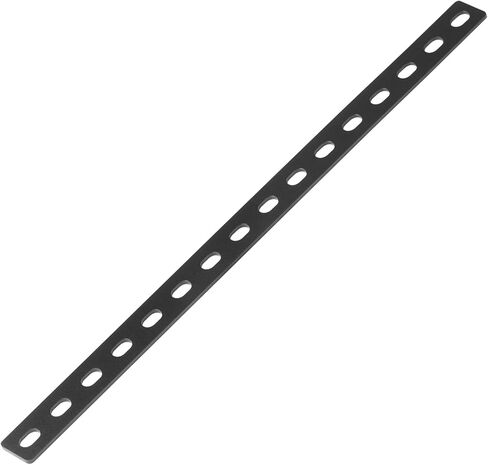 GBGS 4 Pack 16" Black Mending Plate,Slotted Slightly Flat Straight Brace Brackets,1/8" Thick in Saudi Arabia
