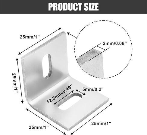 Biaungdo 20 Pcs Heavy Duty Table Top Fasteners, Silver Z Clips Fastener Connector, Adjustable Corner Braces Right Angle L Brackets for Table Tops, Shelves, Desk, Chairs, Repairing Furniture in Saudi Arabia