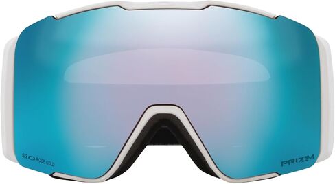 نظارات Oakley Line Miner Pro Low Bridge Fit Snow Goggle، حزام أبيض غير لامع مع عدسة Prizm Snow Sapphire Iridium، مقاس متوسط in Saudi Arabia