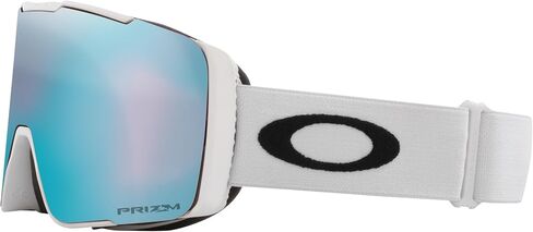 نظارات Oakley Line Miner Pro Low Bridge Fit Snow Goggle، حزام أبيض غير لامع مع عدسة Prizm Snow Sapphire Iridium، مقاس متوسط in Saudi Arabia